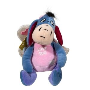 Vintage Disney Store Eeyore Love Bug Valentine Mini Bean Bag Plush NWT